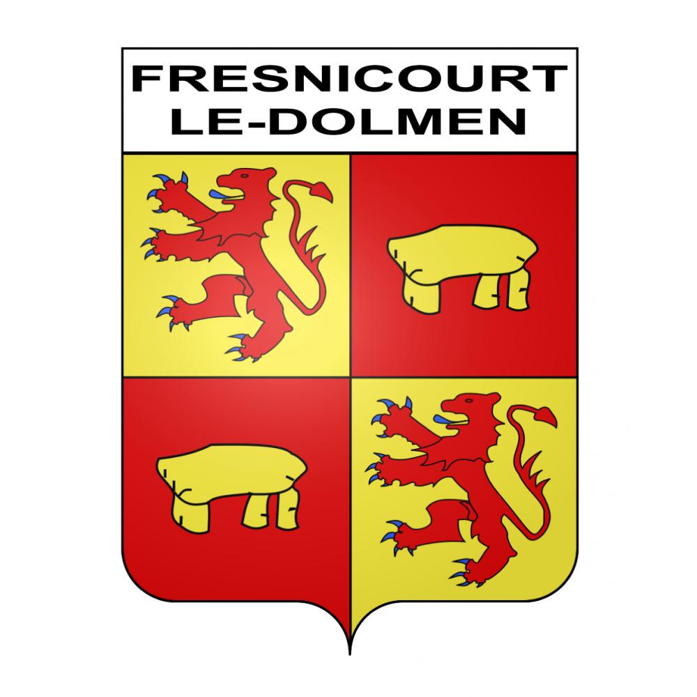 Fresnicourt-le-Dolmen Sticker wappen, gelsenkirchen, augsburg, klebender aufkleber