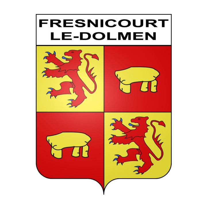 Fresnicourt-le-Dolmen 62 ville sticker blason écusson autocollant adhésif