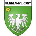 Gennes-Ivergny Sticker wappen, gelsenkirchen, augsburg, klebender aufkleber