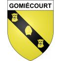 Gomiécourt Sticker wappen, gelsenkirchen, augsburg, klebender aufkleber