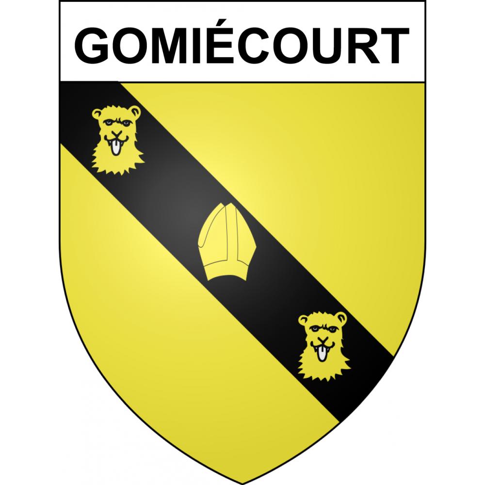 Gomiécourt Sticker wappen, gelsenkirchen, augsburg, klebender aufkleber