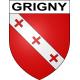 Pegatinas escudo de armas de Grigny adhesivo de la etiqueta engomada