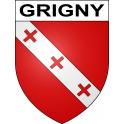 Grigny Sticker wappen, gelsenkirchen, augsburg, klebender aufkleber