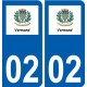 02 Vermand logo ville autocollant plaque sticker