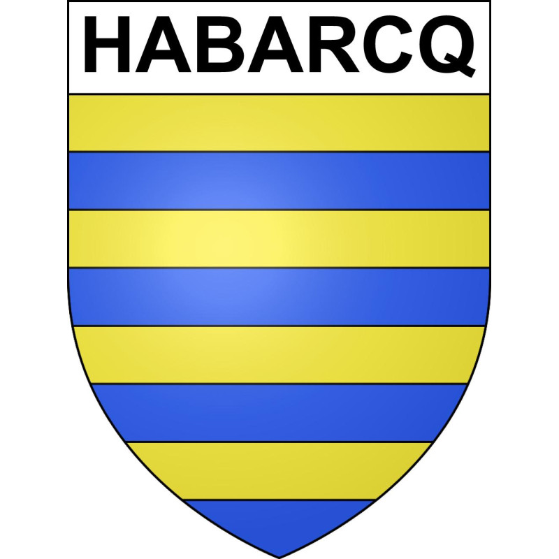 Pegatinas escudo de armas de Habarcq adhesivo de la etiqueta engomada