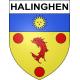 Pegatinas escudo de armas de Halinghen adhesivo de la etiqueta engomada