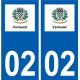 02 Vermand logo ville autocollant plaque sticker