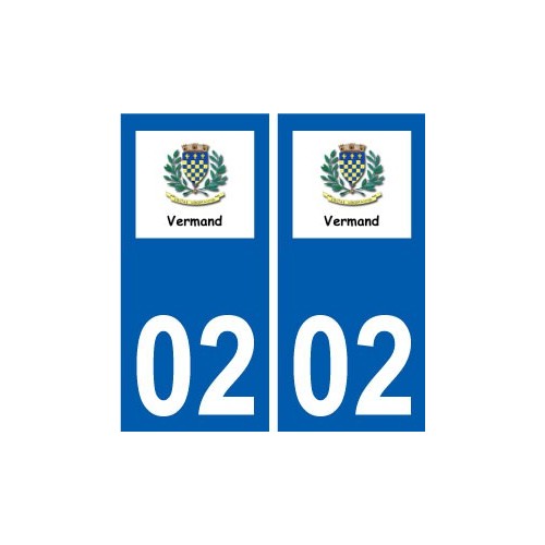 02 Vermand logo ville autocollant plaque sticker
