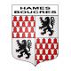 Pegatinas escudo de armas de Hames-Boucres adhesivo de la etiqueta engomada