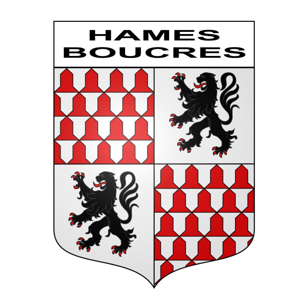 Hames-Boucres 62 ville sticker blason écusson autocollant adhésif