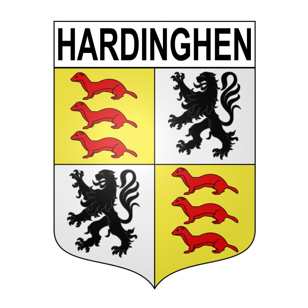 Hardinghen 62 ville sticker blason écusson autocollant adhésif