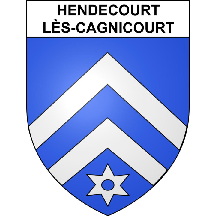 Pegatinas escudo de armas de Hendecourt-lès-Cagnicourt adhesivo de la etiqueta engomada
