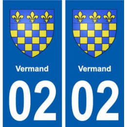 02 Vermand ville autocollant plaque sticker