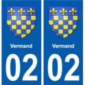 02 Vermand ville autocollant plaque sticker