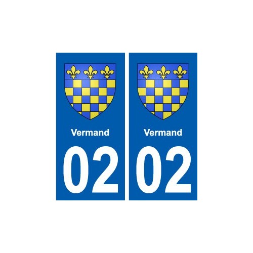 02 Vermand ville autocollant plaque sticker