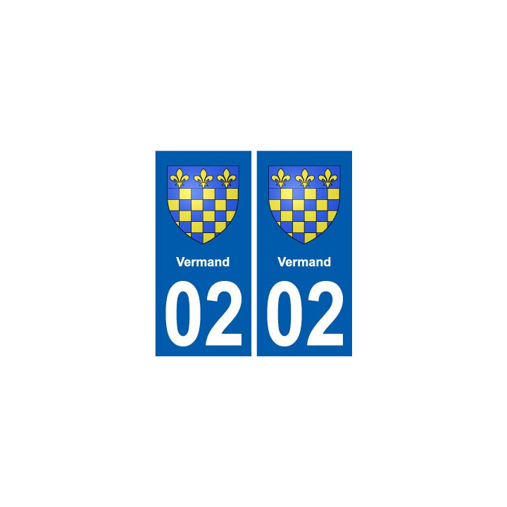 02 Vermand ville autocollant plaque sticker