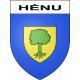 Hénu 62 ville sticker blason écusson autocollant adhésif