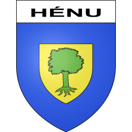 Pegatinas escudo de armas de Hénu adhesivo de la etiqueta engomada