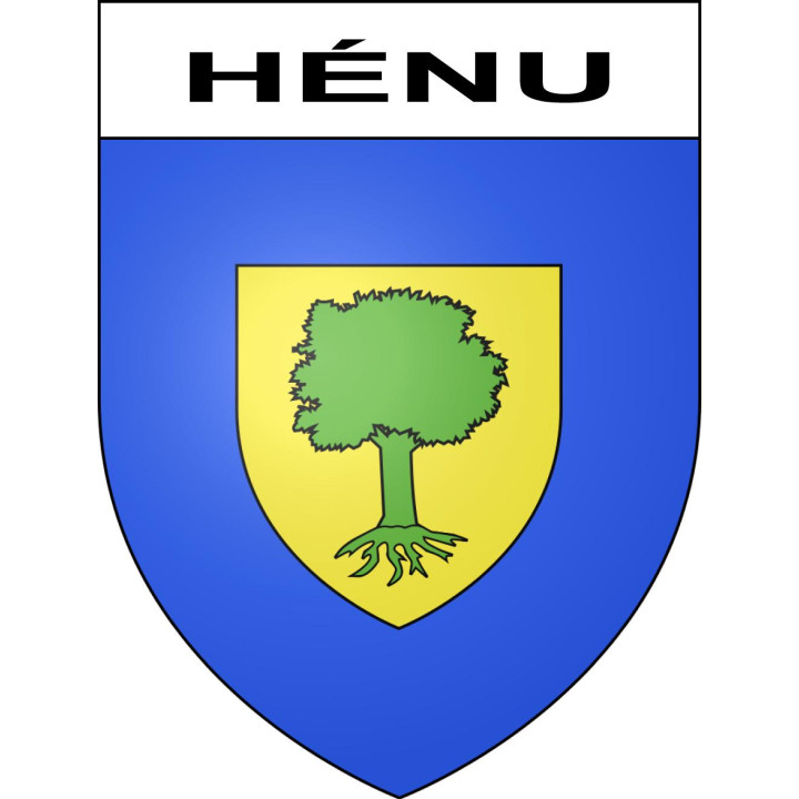 Pegatinas escudo de armas de Hénu adhesivo de la etiqueta engomada