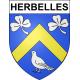 Herbelles 62 ville sticker blason écusson autocollant adhésif