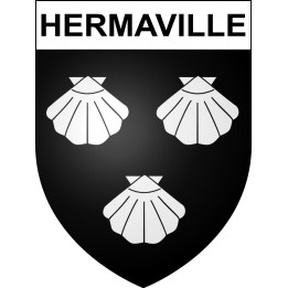 Pegatinas escudo de armas de Hermaville adhesivo de la etiqueta engomada