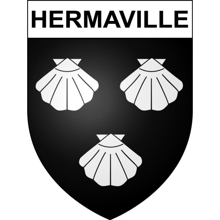 Pegatinas escudo de armas de Hermaville adhesivo de la etiqueta engomada