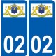 02 Vendeuil logo ville autocollant plaque sticker