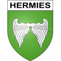 Hermies Sticker wappen, gelsenkirchen, augsburg, klebender aufkleber