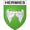 Pegatinas escudo de armas de Hermies adhesivo de la etiqueta engomada