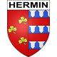 Hermin 62 ville sticker blason écusson autocollant adhésif
