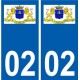 02 Vendeuil logo ville autocollant plaque sticker