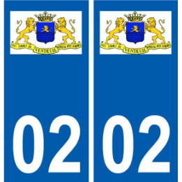 02 Vendeuil logo ville autocollant plaque sticker