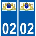 02 Vendeuil logo ville autocollant plaque sticker