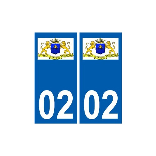 02 Vendeuil logo ville autocollant plaque sticker