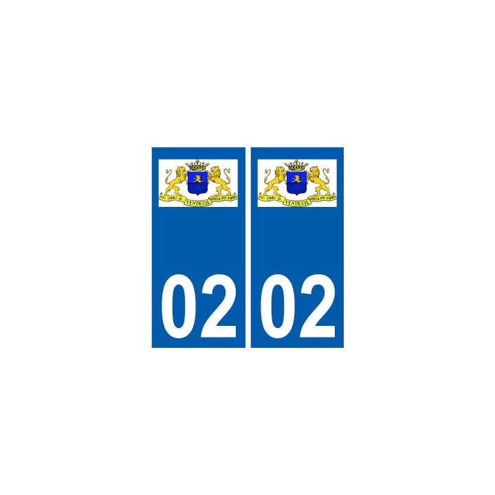 02 Vendeuil logo ville autocollant plaque sticker