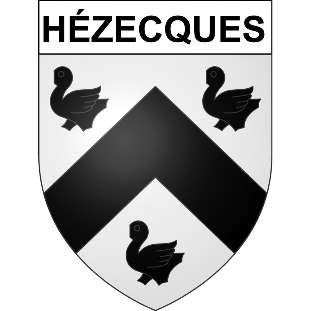 Pegatinas escudo de armas de Hézecques adhesivo de la etiqueta engomada