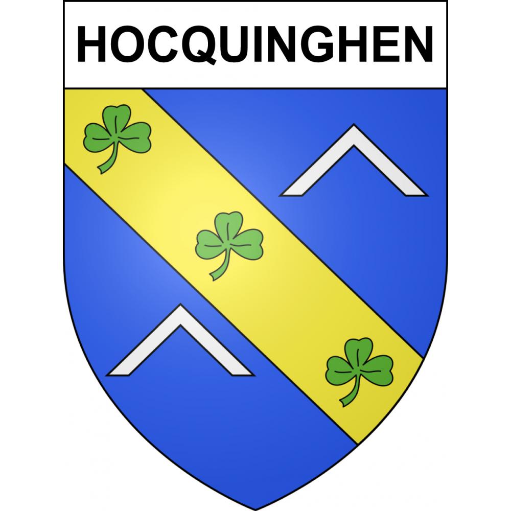 Hocquinghen 62 ville sticker blason écusson autocollant adhésif