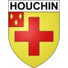 Pegatinas escudo de armas de Houchin adhesivo de la etiqueta engomada