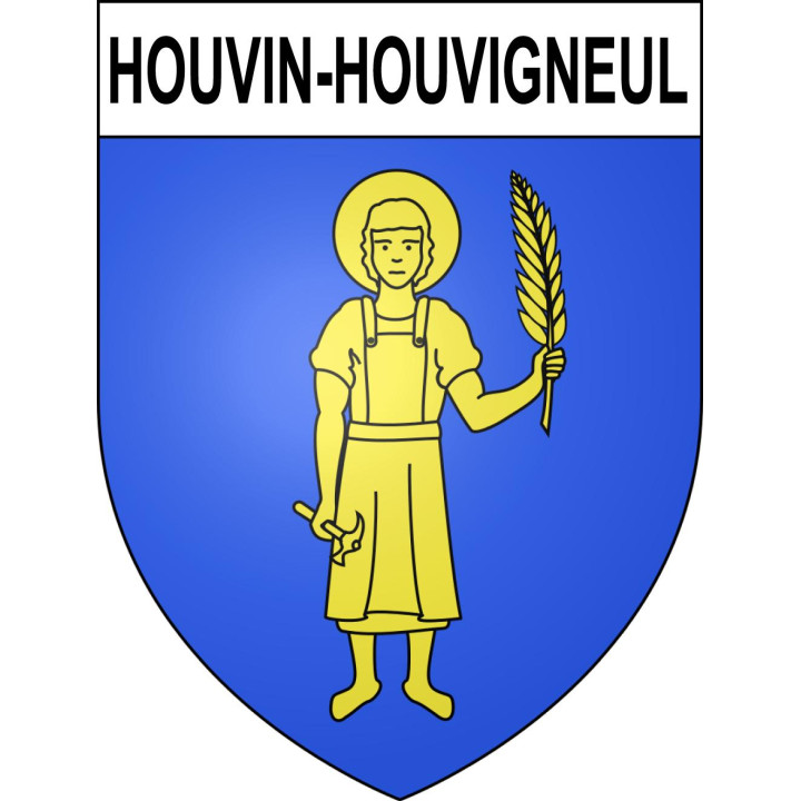 Houvin-Houvigneul 62 ville sticker blason écusson autocollant adhésif