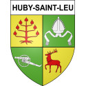 Huby-Saint-Leu Sticker wappen, gelsenkirchen, augsburg, klebender aufkleber