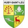 Huby-Saint-Leu Sticker wappen, gelsenkirchen, augsburg, klebender aufkleber