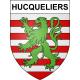 Hucqueliers Sticker wappen, gelsenkirchen, augsburg, klebender aufkleber