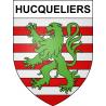 Hucqueliers Sticker wappen, gelsenkirchen, augsburg, klebender aufkleber