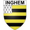 Pegatinas escudo de armas de Inghem adhesivo de la etiqueta engomada
