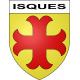 Isques 62 ville sticker blason écusson autocollant adhésif