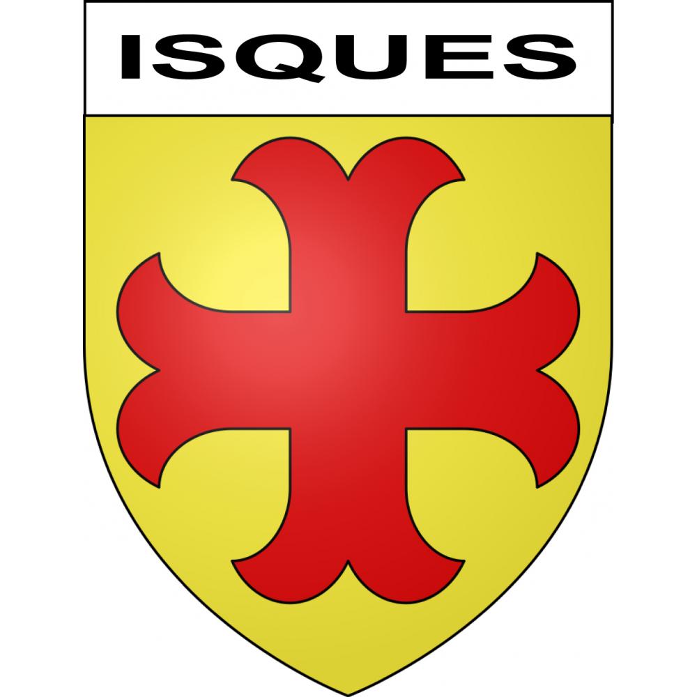 Isques Sticker wappen, gelsenkirchen, augsburg, klebender aufkleber
