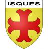 Isques 62 ville sticker blason écusson autocollant adhésif