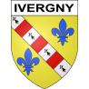 Pegatinas escudo de armas de Ivergny adhesivo de la etiqueta engomada