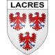 Lacres 62 ville sticker blason écusson autocollant adhésif