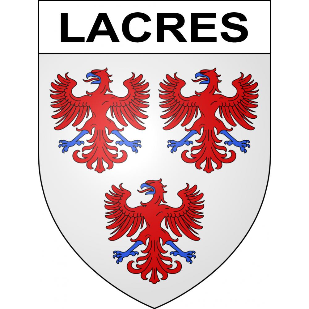 Lacres 62 ville sticker blason écusson autocollant adhésif